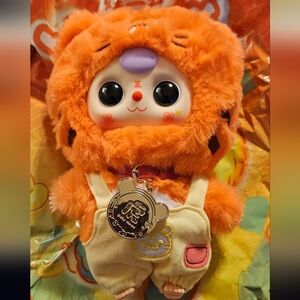 Baby Three Chinese Zodiac Plush - Pacifier - NIB - Zodiac Tiger